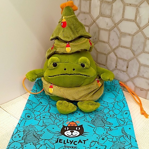 New Jellycat Ricky Rain Frog Christmas Tree Plush - Picture 3 of 9